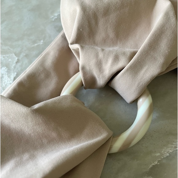 NWT caramel beige MARYSIA bikini bandeau string tie 2 piece halter XS light tan - Picture 10 of 13